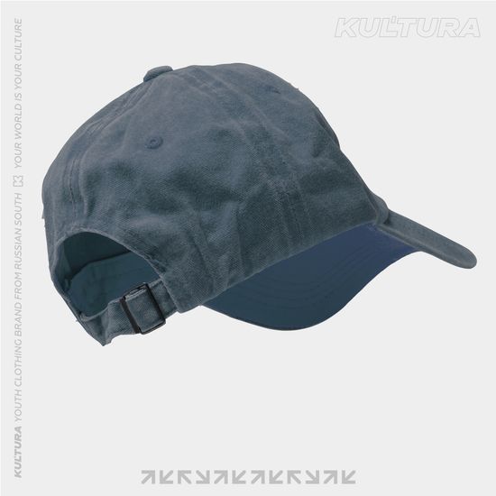 Кепка КУЛЬТУРА "Logo K" garment-dyed тёмно син