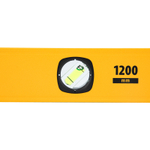 Уровень алюминиевый, магнит, фрезерованный, 3 глазка (1 зеркал.) 0,5 мм/м, 1200 мм Denzel