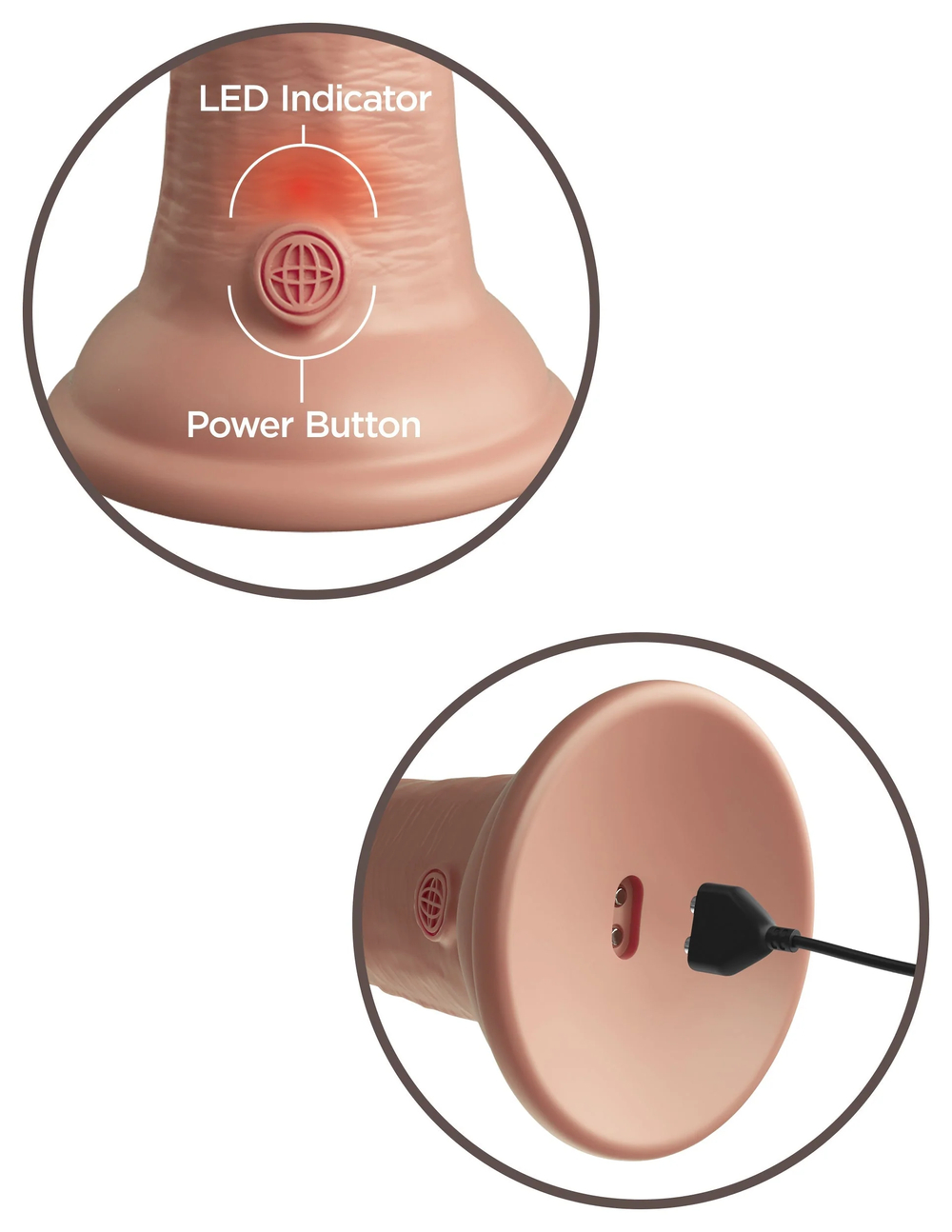 Вибратор KC Elite 6" Vibrating Silicone Dong - Light Pipedream 577621PD