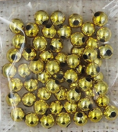 Бусины пришивные, Ø 8 мм, 500 гр, золото