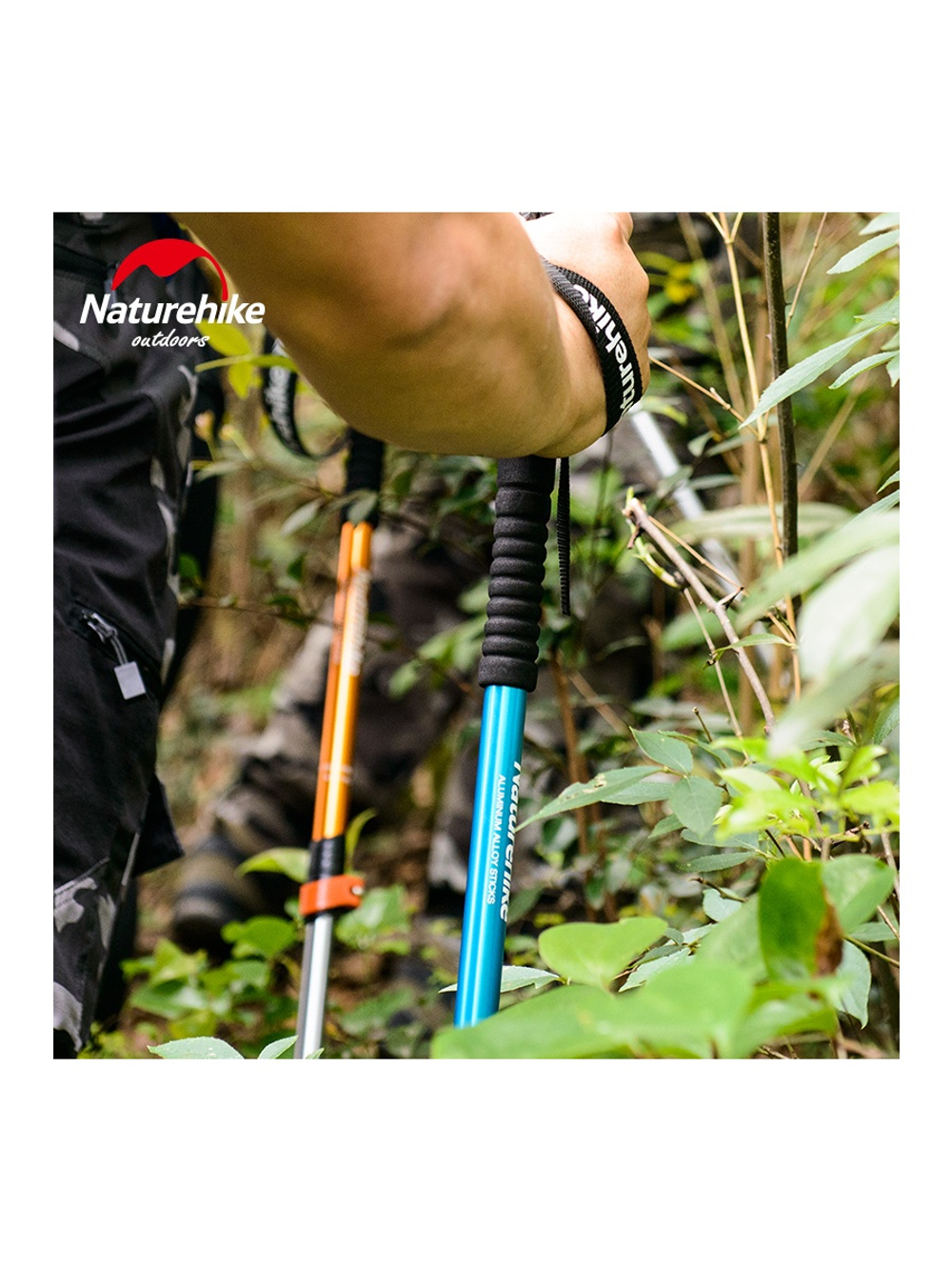 Палка треккинговая Naturehike ST 01 6061 (3-секции) NH17D001-Z (62-135cm) голубой