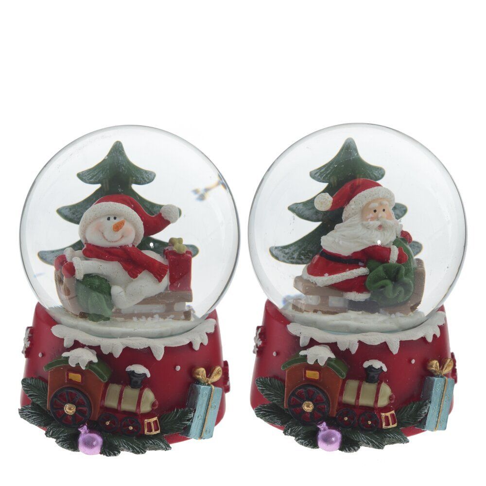 GAEM Фигурка декор в стекл шаре "Дед Мороз/Снеговик", D 6 см, L6 W7 H8,5 см, 2в.
