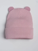 Шапка для девочки с ушками осенняя