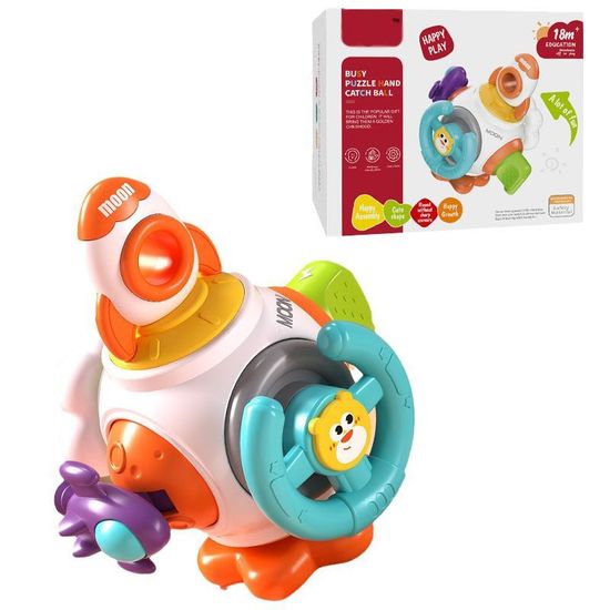 Развивающий Бизи-шар ракета Монтессори 6 в 1