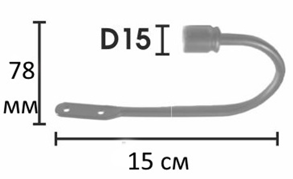 Держатель-подхват для штор Ост, цвет нержавеющая сталь