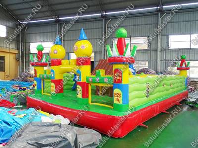 Надувной батут "Домик кота", 8*5*3 м