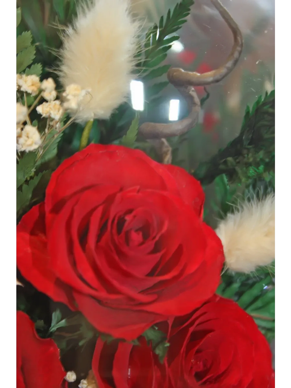 натуральные цветы в стекле, вакуум