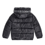 Куртка демисезонная с капюшоном GUESS Черный/Лампас и отделка на капюшоне: черная тесьма с логотипами Мальчик