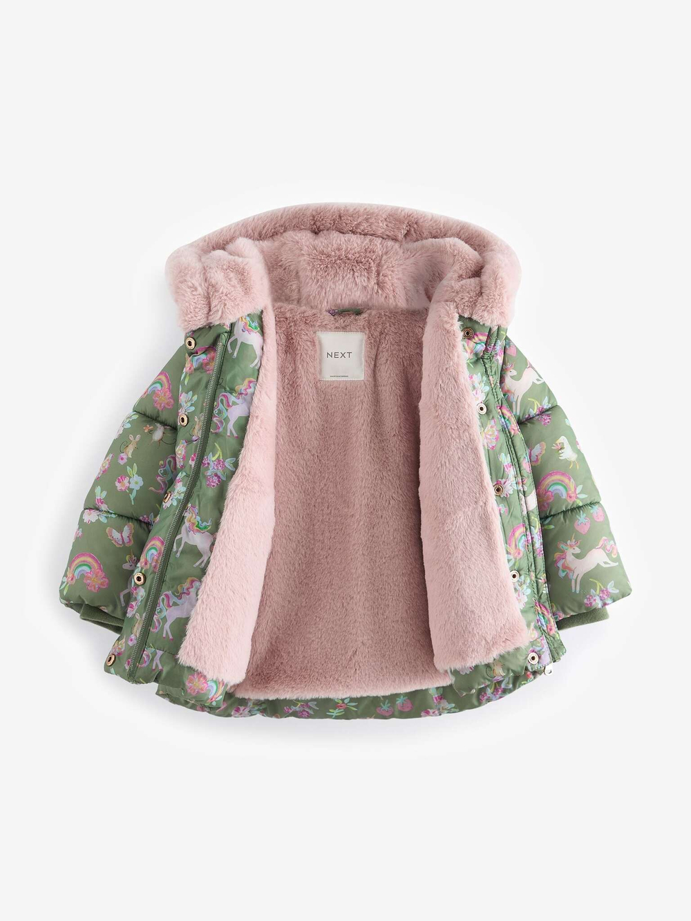 Куртка утепленная с капюшоном для девочки Next Q81-821, Хаки