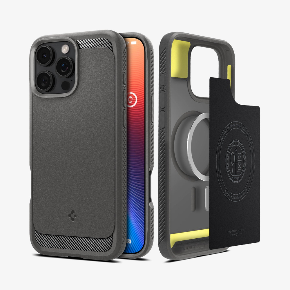 Чехол Spigen Rugged Armor Magsafe, gray - iPhone 16 Pro Max
