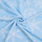 Плед новогодний, 150х200 см, "Снежинки", полиэстер, 210 г/м2, ЗОЛОТАЯ СКАЗКА, 592530