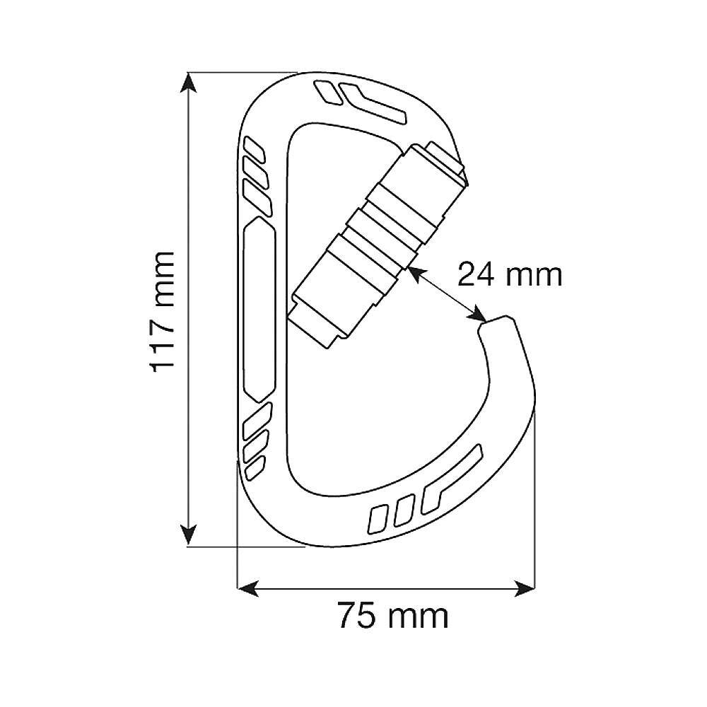 Карабин GUIDE XL - 2LOCK grey (Camp)