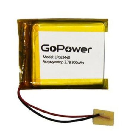 Аккумулятор Li-Pol GoPower LP683440 PK1 3.7V 900mAh