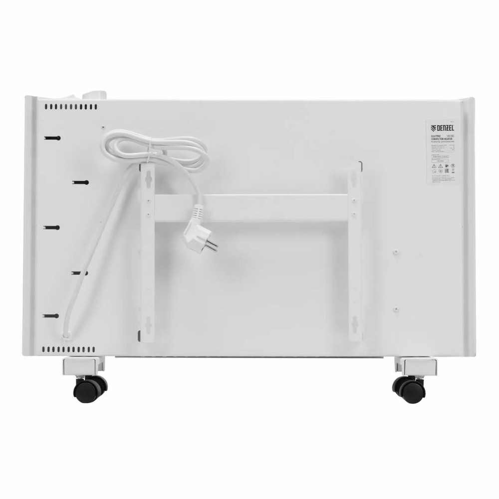 Конвектор электрический DENZEL XCE-1500, 230 В, 1500 Вт, белый, сушилка, колеса, Х-элемент 98131