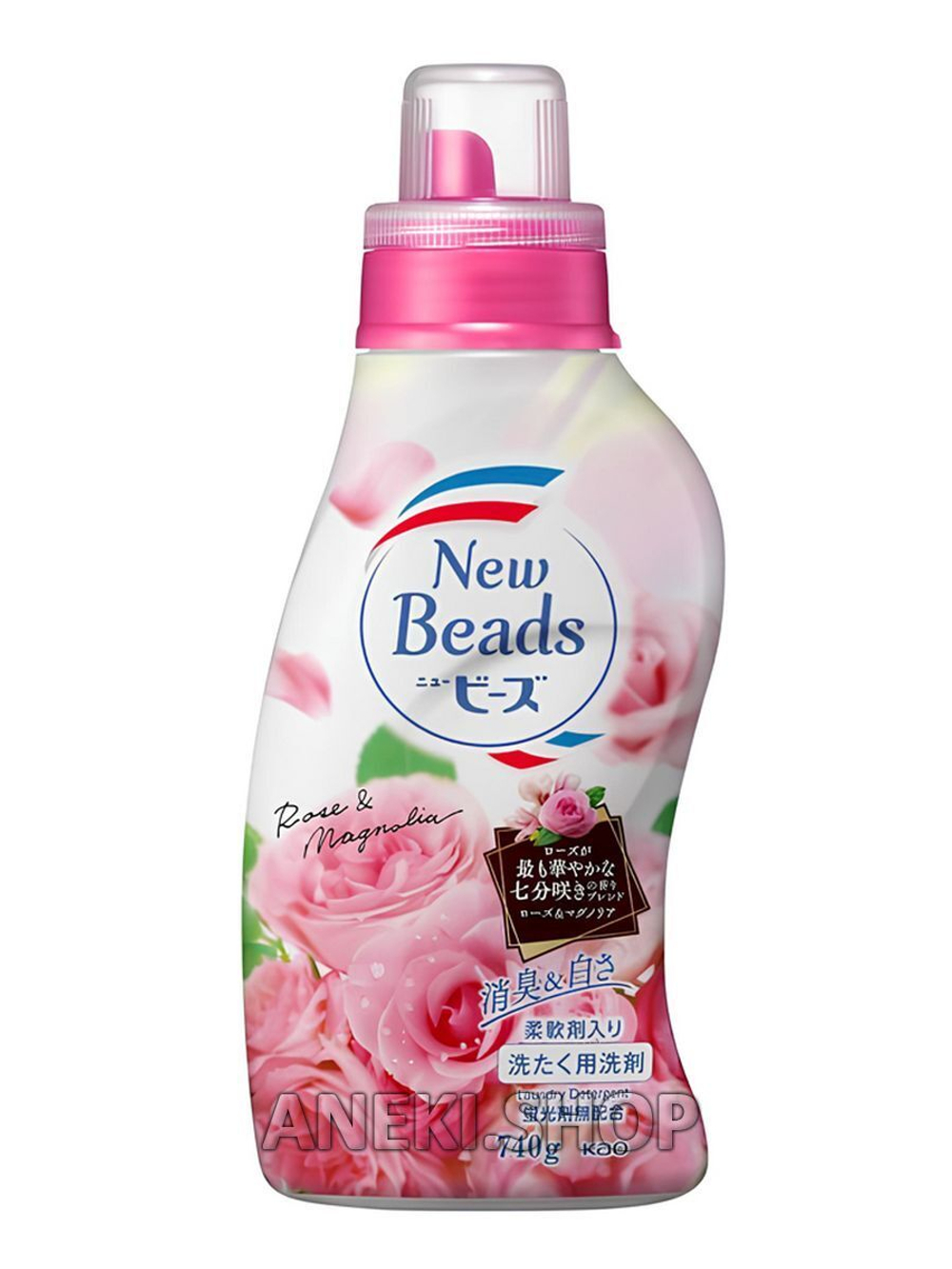 Гель для стирки с кондиционером с ароматом розы 740 г KAO New Beads Luxe Craft