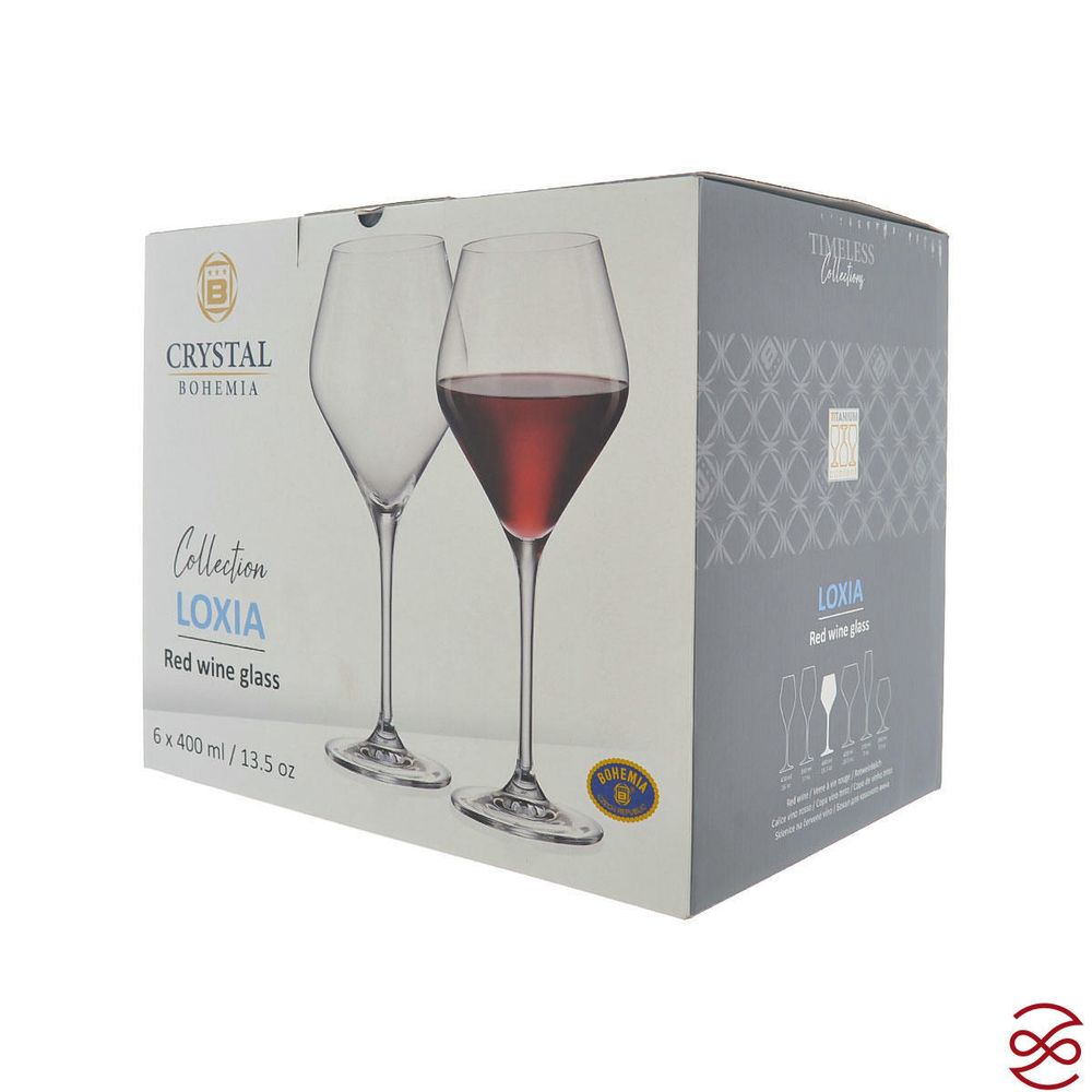Набор бокалов для вина Crystalite Bohemia LOXIA 400 мл (6 шт)
