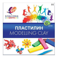Пластилин "Классика", 12цв, 240г, Луч
