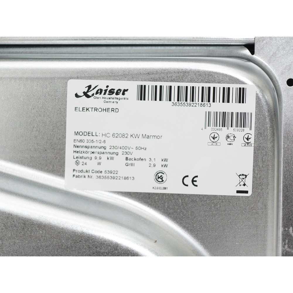 Плита стеклокерамика Kaiser HC 62082 KW Marmor