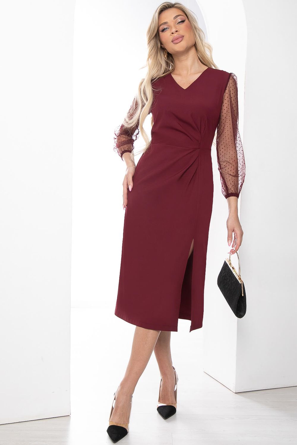 Платье "Идеал красоты" (бордо) П8488 LT Collection