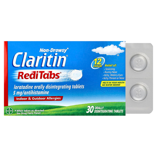 Claritin, RediTabs®, средство от аллергии для наружного применения, 5 мг, 30 таблеток для расщепления в полости рта