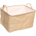 Коробка для хранения вещей с ручками «ВЕСТА», цвет бежевый, 38*26*21см