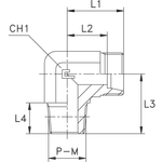 Штуцер FC90 DL12 NPT 1/2" (корпус)