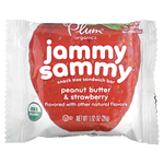 Plum Organics, Jammy Sammy, сэндвич-батончик для снеков, от 15 месяцев, с арахисовым маслом и клубникой, 5 батончиков, 29 г (1,02 унции)