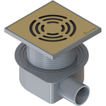 Душевой трап Boheme Smart Design 984-10-MG 10x10cm, нержавеющая сталь МАТ. ЗОЛОТО