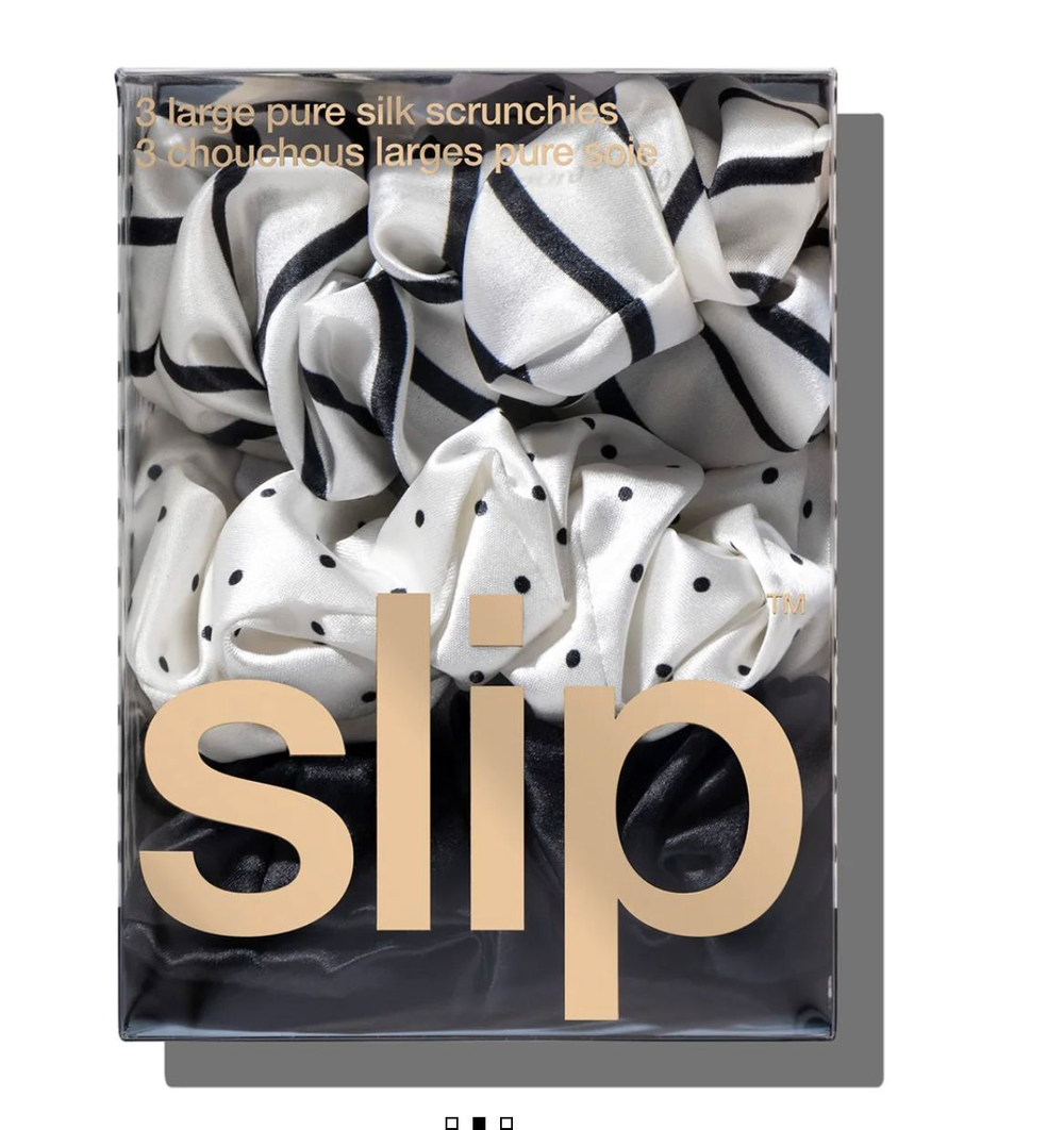 Набор широких резинок для волос из 100% шелка Slip Silk Petal
