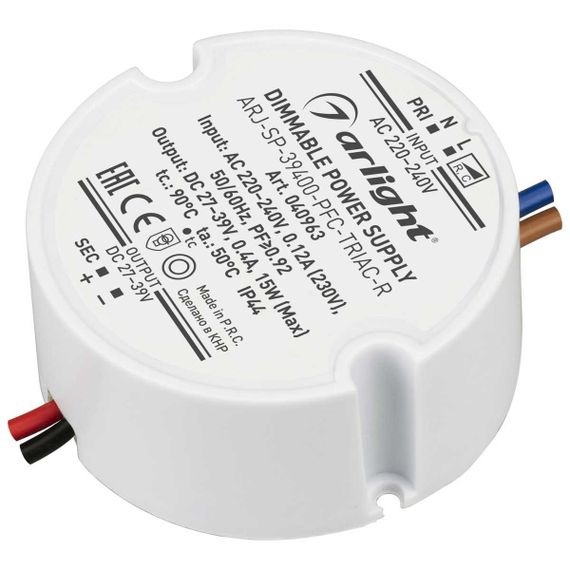 Драйвер Arlight ARJ-SP-39400-PFC-Triac-R 27-39V 15W IP44 0,4A 040963