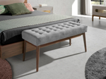 Банкетка Angel Cerda 5107/WD1404 с обивкой из темно-серой ткани