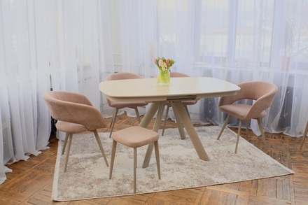 Сохо-С (Кубика) Стол обеденный 1000/1200мм (+320мм) 110Е (керамика)