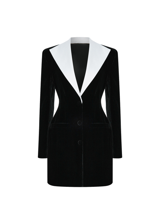 Платье мини из бархата