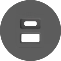Donel D16 матовый шоколад Накладка для розеток USB