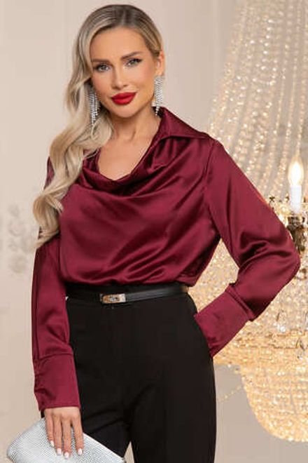 Блуза Шелковая сказка (рубин) Б14382-34М LT Collection