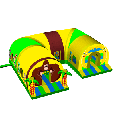 Надувной батут «Тоннель обезьяна», 9x8x3 м.