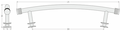Полка Сунержа выгнутая / L 370
