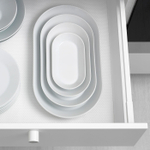 Серверовочная тарелка IKEA 365+, Фарфор, Белый, 38х22 см