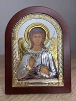 Ангел Хранитель, икона арочная, красное дерево 175х225