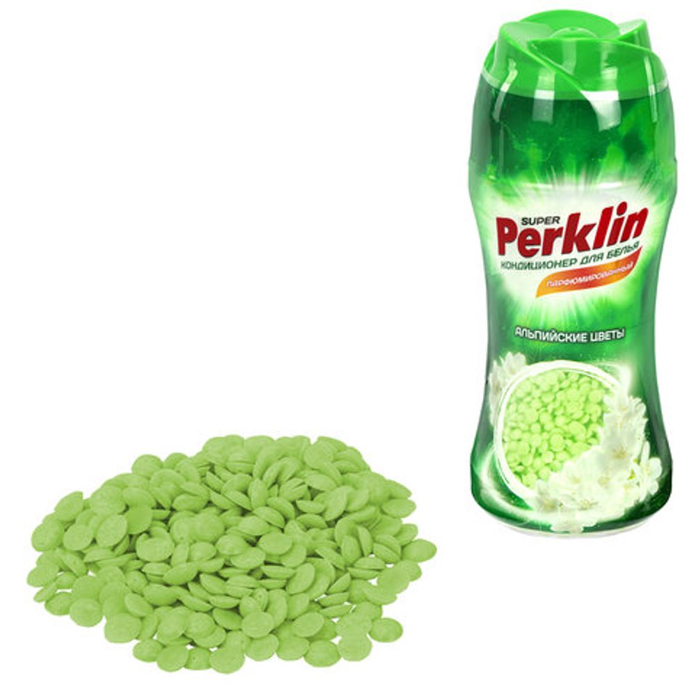 Кондиционер (концентрат) для белья, в гранулах, 250 г, PERKLIN (ПЕРКЛИН) SUPER "Альпийские цветы", 25 стирок, 609819