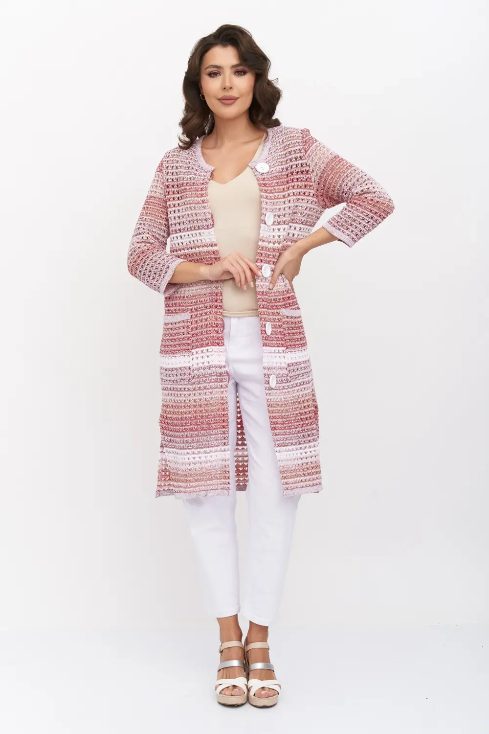 Кардиган Н 725*/брусника