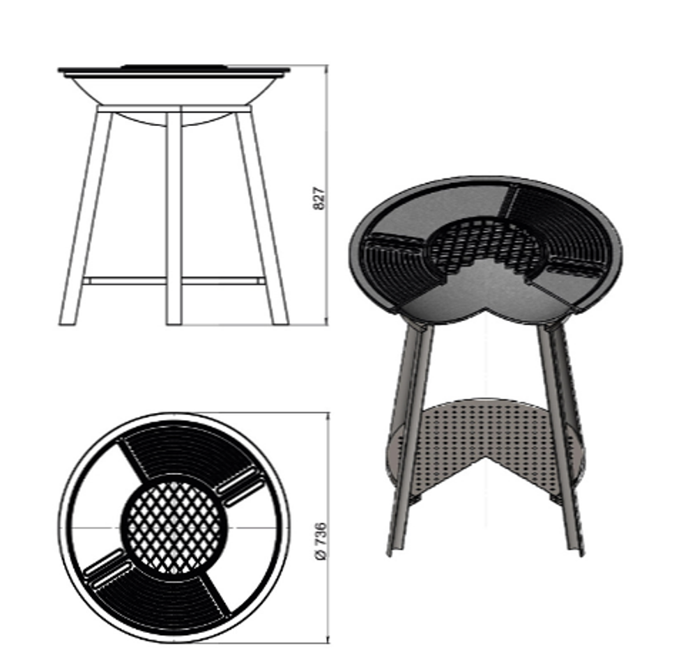Чугунный Fantastic Grill Везувий Ø 700 Престиж