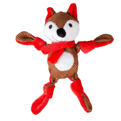 Duvo+ игрушка для собак мягкая "новогодний лис", 31х14х8см!!