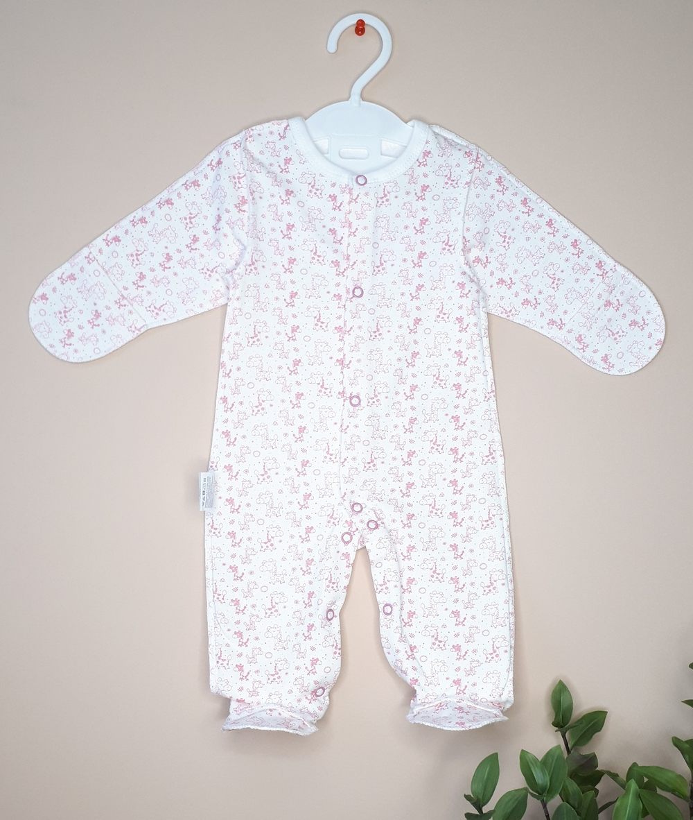 Комбинезон Мини Жирафики (розовый)