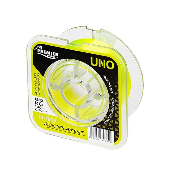 Леска UNO 0,30mm/100m F.Yellow Nylon PREMIER fishing (PR-U-Y-030-100)