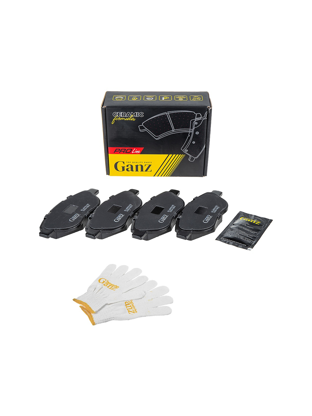 Колодки передние PRO-Line Ceramic CITROEN C4/BERLINGO/FIAT DOBLO/PEUGEOT 37 GANZ GIJ09019C