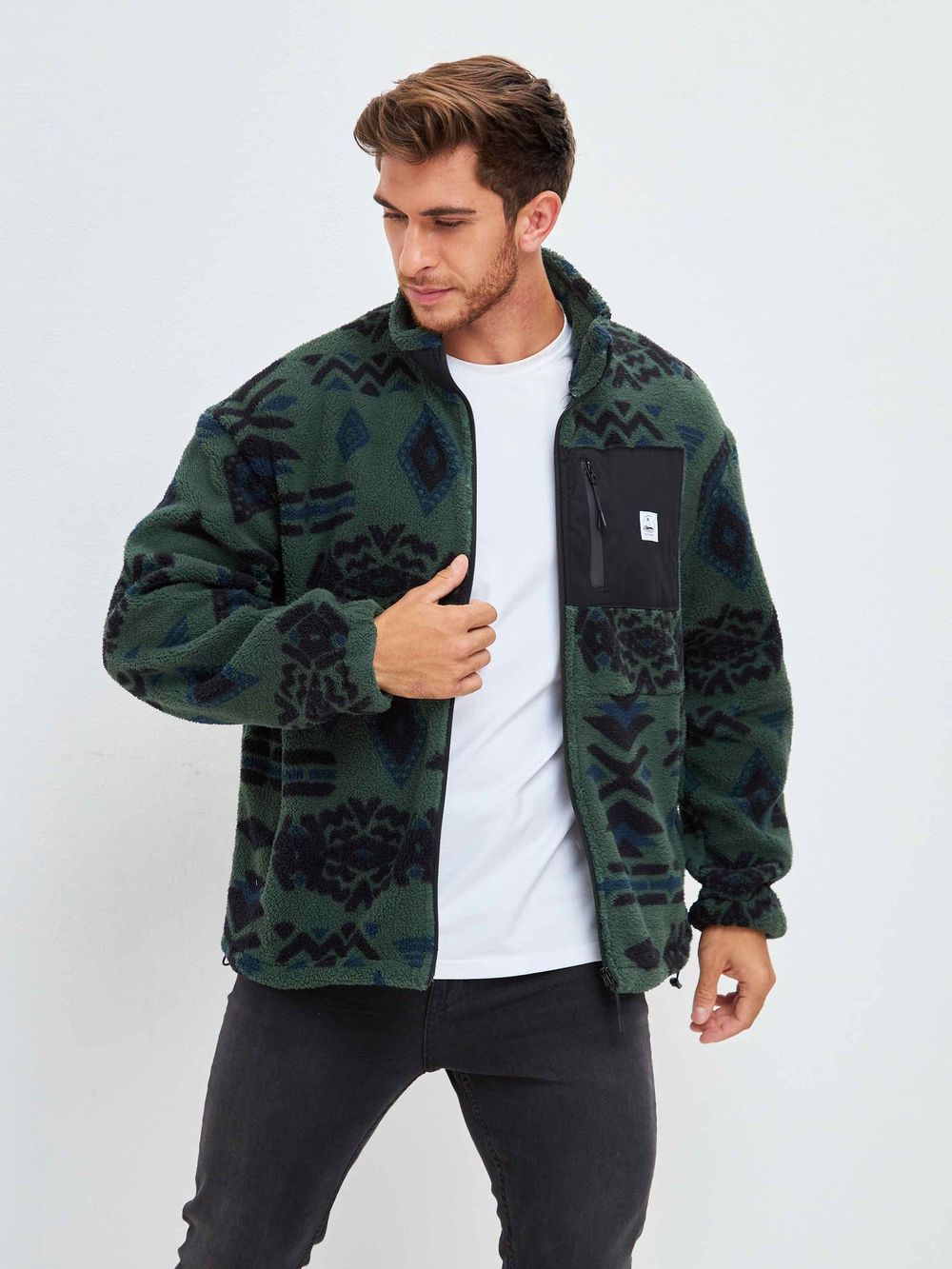 Толстовка Kefirmaykifer Флисовая Zip зеленая