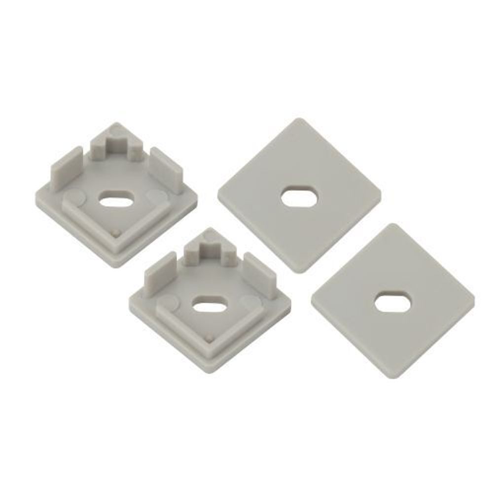 Набор заглушек для профиля CAB280 4 сквозные квадратные 1616S-3B ЭРА Б0039454