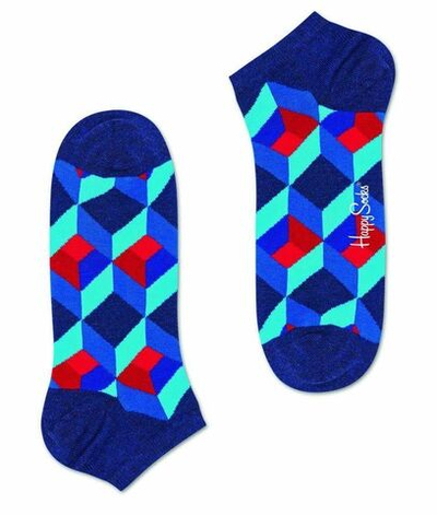 Низкие носки Optic Square Low Sock с цветными зигзагами (Размер: 25) (Цвет: синий)