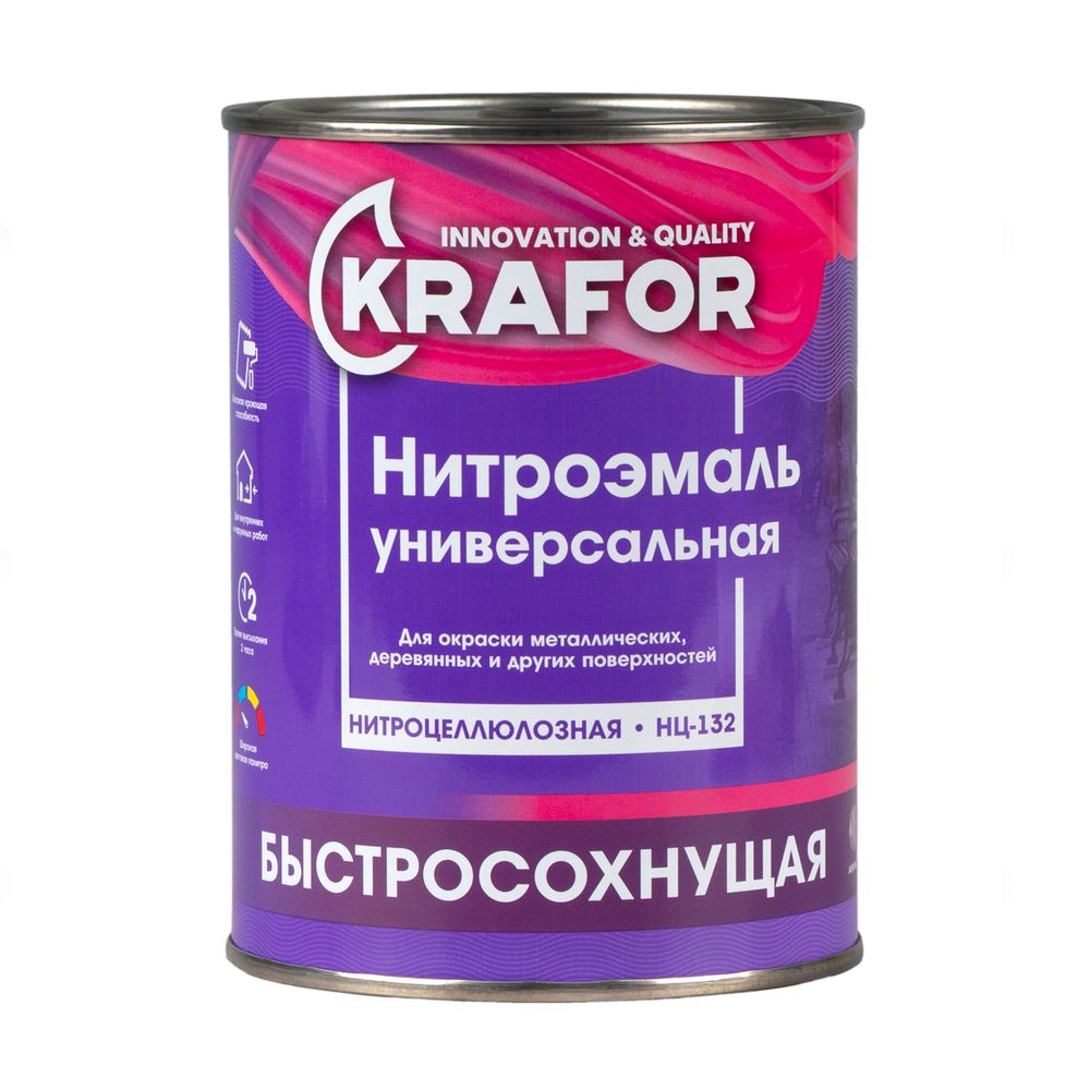 Эмаль НЦ-132 Крафор, белый 0,7кг